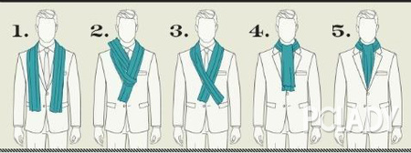 男式丝巾的就几种简单系法 你也可以成为时尚先生