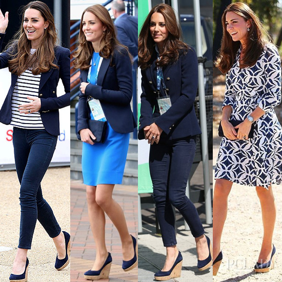 凯特王妃引领英国时尚 “英伦淑女”爱穿楔型鞋